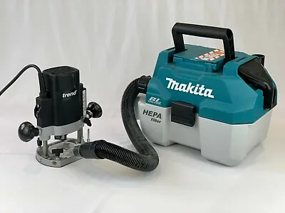 Makita DVC750 18v Vacuum Hose Adaptor/Adapter To TREND T5 T5EB 1/4 Router • £12.99