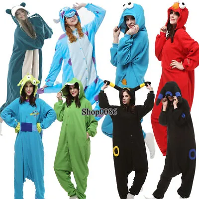 Anime Monster Kigurumi Adult Onesis Women Pajamas Sulley Cartoon Cosplay Costume • $27.99