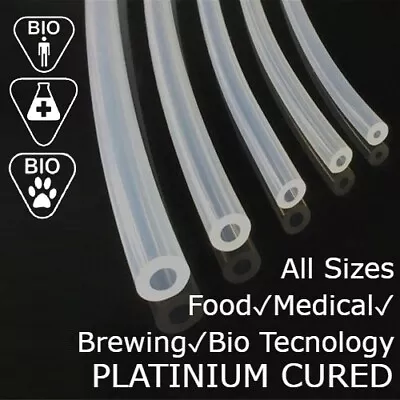 £3.51 • Buy Food Grade Clear Translucent Silicone Vacuum Tube Beer Hose Pipe Soft Rubber