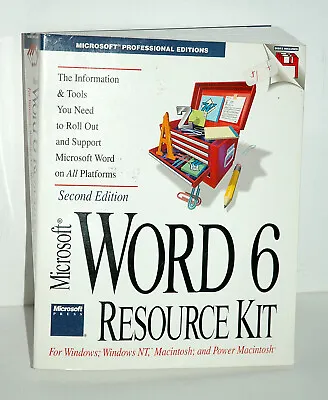 Microsoft Word 6 Resource Kit Software For Windows NT Macintosh & Power Mac • $3.99