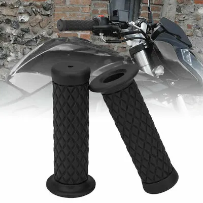 7/8  Motorcycle Handlebar Grips 22mm Universal For Dirt Bike Motocross Black • $10.99