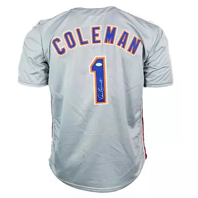 Vince Coleman Signed New York Grey Baseball Jersey (JSA) • $63.95