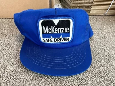 McKenzies Hat Trucker Patch Snapback Cap Blue Automobile Parts Safe Driver VTG • $38.49