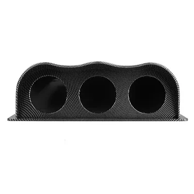 $35 • Buy Car Dash 3 Hole Triple Gauge Meter Mount Panel Holder Pod Kit Carbon Fiber Look 