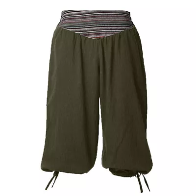 Mens Medieval  Pants Loose Breeches Renaissance Viking Pirate Cropped Pants LARP • $21.99