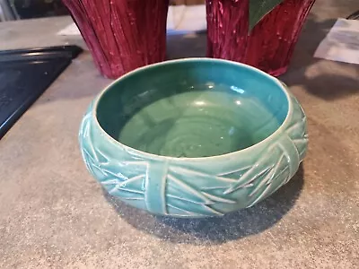 McCOY Pottery Planter Bowl Turquoise Art Deco Flower Pot • $29.99