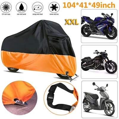XXL Motorcycle Bike Cover Outdoor Rain Dust Waterproof For Harley Davidson Large • $14.29