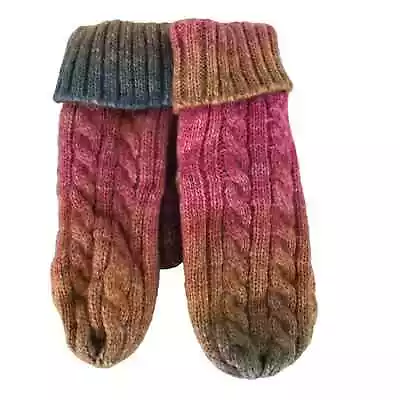 $18 • Buy BP. Cable Knit Rainbow Mittens Women’s One Size New With Tags