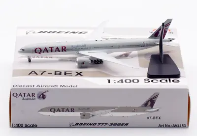 Aviation 1:400 Qatar Airways Boeing B777-300ER Diecast Aircraft Jet Model A7-BEX • $54.95