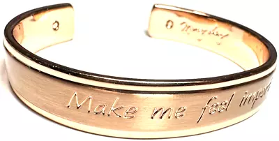 Vintage Jewelry Bracelet SIGNED MARY KAY MAKE ME FEEL IMPORTANT Gold Tn 3 • $4.99