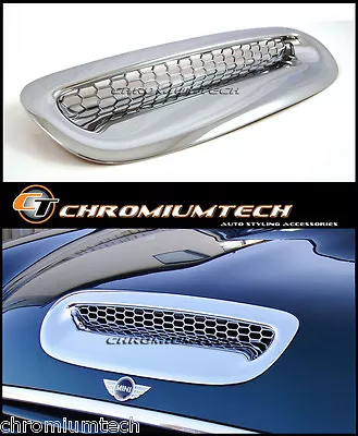 MK1 BMW MINI Cooper S JCW R52 R53 CHROME Bonnet Hood Vent Air Intake Scoop Cover • $93.44