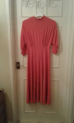 Ladies Warehouse Orange 3/4 Sleeve Dress Size 10 • £2.99