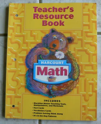 $5 • Buy Harcourt MATH, Gr.1/1st Teacher's Resource Book,blackline Masters++cards++
