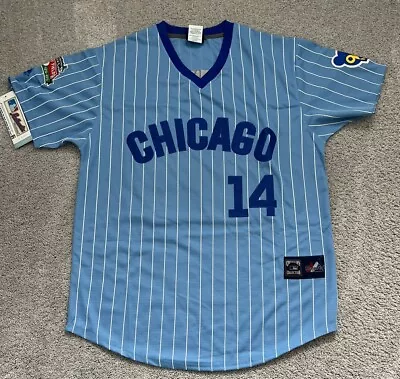 Ernie Banks Chicago Cubs Men's 1970's Blue Cooperstown Jersey Size Men’s Large • $84.99