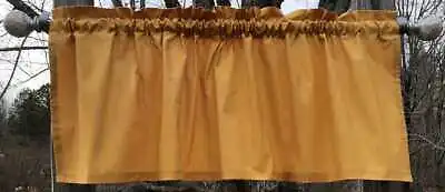 Mustard Yellow Autumn Harvest Kitchen Bath RV Camper Farmhouse Curtain Valance • $17.94