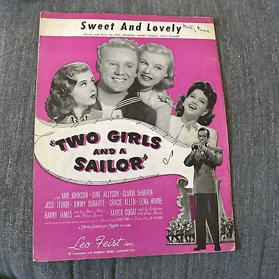 $4.40 • Buy 1932 Two Girls And A Sailor Sheet Music Xavier Cugat MGM Soundtrack Tobias