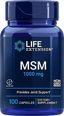 Life Extension  MSM 1000 Mg Joint Health Support Muscle 100 Caps • $12.50