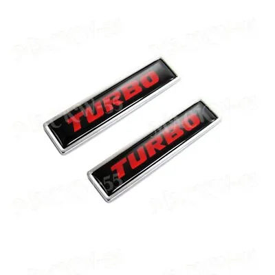 $11.48 • Buy For 2PCS Turbo Emblem Luxury Auto Car Body Fender Metal Badge Sticker Decal