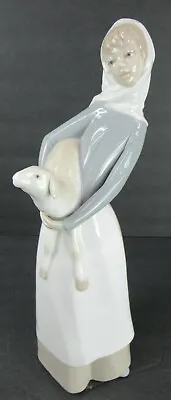 Lladro Figurine #4584 Girl With Lamb Gloss Porcelain Finish - Retired - Perfect! • $34.99