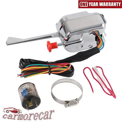 Universal 12V Street Chrome Hot Rod Turn Signal Switch For GM FORD With Flasher • $17.86