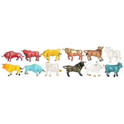  24 Pcs Plastic Animal Suit Child Feng Shui Ox Zodiac Mascot • £32.29