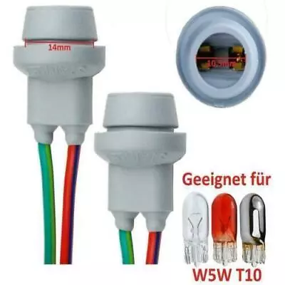 1 Pair W5W T10 Rubber Glass Base Parking Light Socket For Car LED Bulb Holder • £5.87