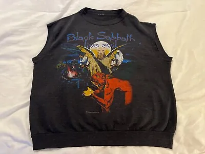 Vintage Authentic 1983 Black Sabbath  Live / Evil  Sleeveless Tee Size Small • $120