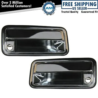 Chrome Front Outer Exterior Outside Door Handle Pair Set For Chevy GMC Truck • $37.94