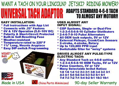 UNIVERSAL TACH ADAPTER / CONVERTER COP-1-2-3-4-5-6-8-10 Cyl To Any 4-6-8 Tach • $48.79