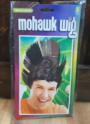 $8.99 • Buy Black Unisex Mohawk Wig Punk Rock Costume Halloween