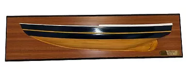 Vintage 1921 Blue Nose Half Hull Model Wall Decor Plaque - Yacht Sailboat Boat • $129.95