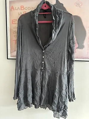 Quirky Yong Kim Stretch Mesh Charcoal Jacket/blouse  16 Reduced • £28