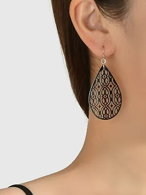 $2.99 • Buy AU Post Oval Hollow Ethnic Water Drop Dangle Earrings Boho Teardrop Jewellery