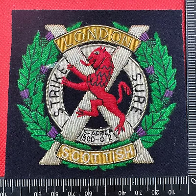 British Army Bullion Embroidered Blazer Badge - London Scottish Regiment • £9.99