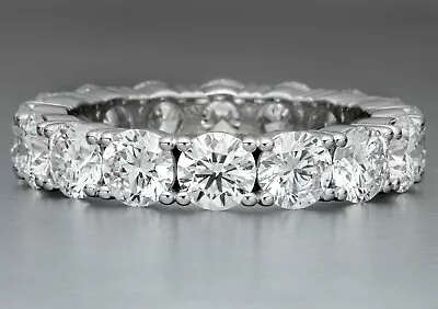 3 CT Certified F VS2 Round Cut Lab Created Diamond Eternity Band 14K White Gold • $2025