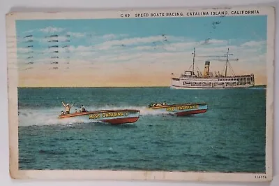 California Postcard Early 1900s Original RARE Catalina Island Speed Boat Steamer • $30.60