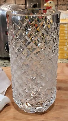 Vintage Gorgeous Sparkling WATERFORD Crystal Alana 8  Tall Vase X 3 3/4   • $75