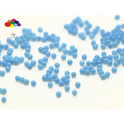 New 1000 Pcs Glass Sky Blue AB Micro Beads Small No Hole 1.5-2mm Nail Art • $0.99