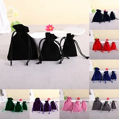 10/20/50 Velvet Bags Jewelry Wedding Party Favors Gifts Drawstring Pouches  • $1.29
