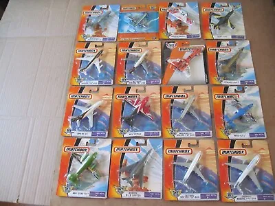 Lot Of 16 Matchbox Sky Busters Airplanes Boeing Continental & American Airlines • $89.95
