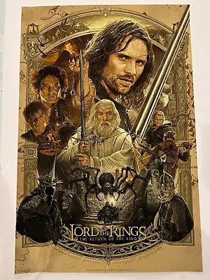 Juan Carlos Ruiz Burgos Lord Of The Rings Return Of The King Variant Print Mondo • $129.99