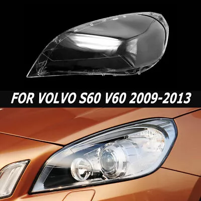 For Volvo S60 V60 2011 2012 13 Headlight Lens Cover Lampshade Transparent Left • $114.13