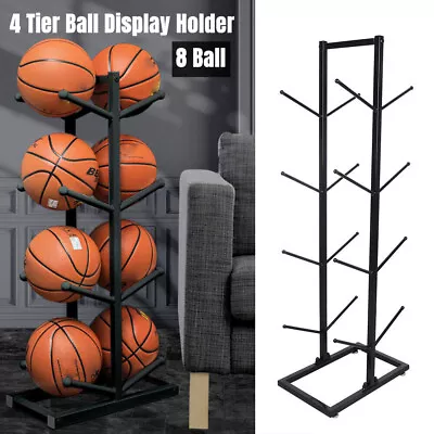 Ball Storage Rack Basketball Soccer Gyms Equipment Rack Floor Standing Organizer • $84.55