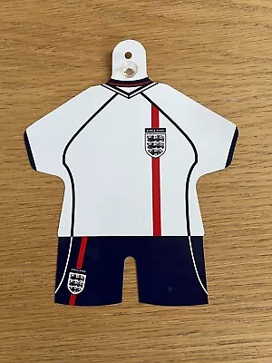 Unique England V Greece 2001  Old Trafford Shirt Car Window Pennant - Beckham • £25