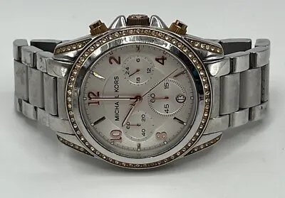 Michael Kors Women's Blair Stainless Steel Silver & Rose Gold Watch MK5459 6.5” • $58.65