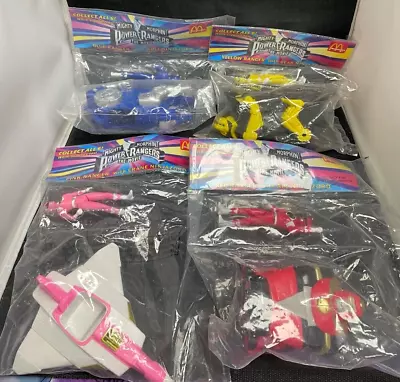 1995 McDonalds Power Rangers The Movie 4 Figure Lot (PinkBlueRedYellow) NEW • $40.95