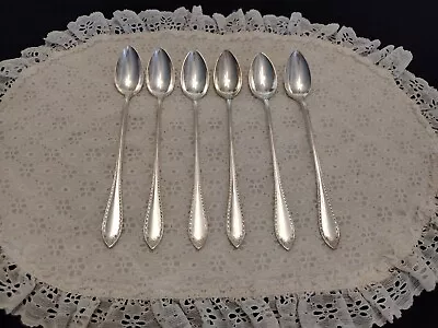 Vintage Antique Oneida Community Silver Plate LONG Handle Iced Tea Spoons * *6** • $19.99