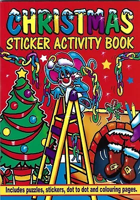 £1.39 • Buy Christmas 36 Page Mini Colour Sticker Activity Books A6 Party Bag Fillers Kids