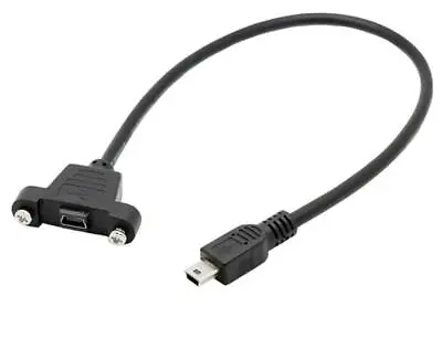 Mini USB Male To Female Panel Mount Extension Cable With Screws - 0.3m • £4.95