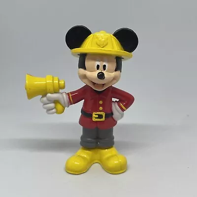 Disney Mickey Mouse Fireman Firefighter Megaphone 2.5” PVC Figure Cake Topper • $4.99